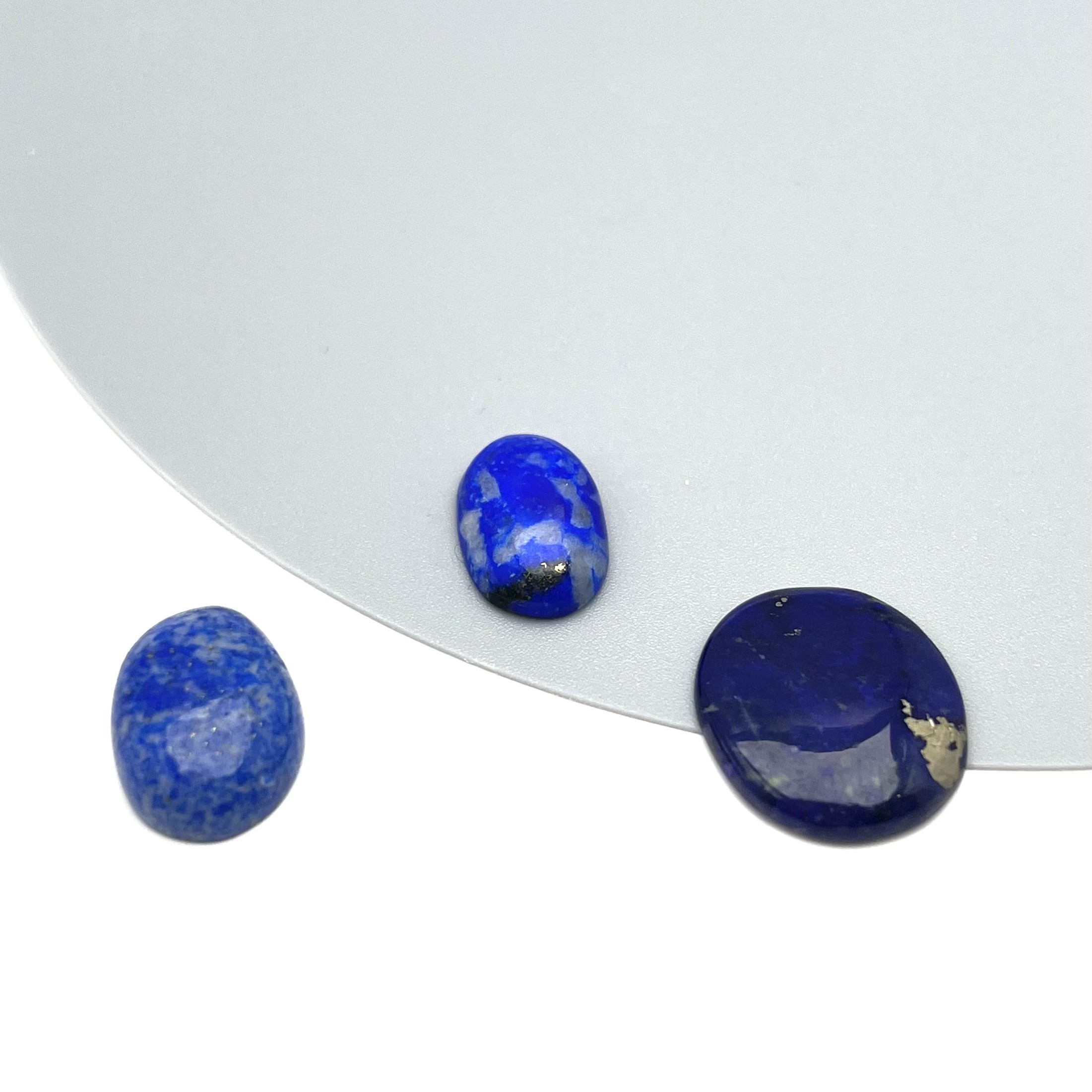 Three pieces of lapis lazuli, origin unknown